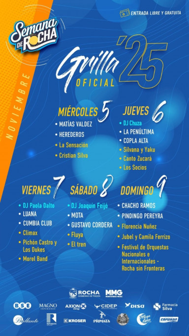 Semana de Rocha 2025: una semana para disfrutar de la música, la alegría y el encuentro en la capital departamental