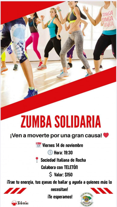 Zumba solidaria en Rocha a beneficio de Teletón