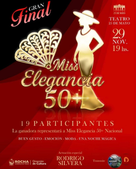 Gran Final Miss Elegancia 50+ en Rocha