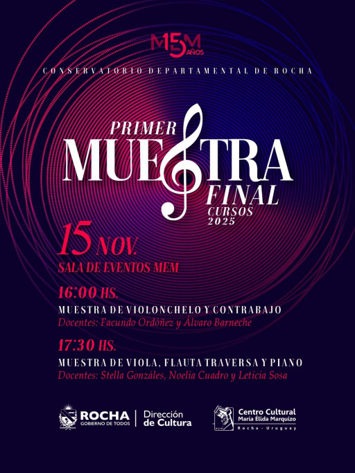 Muestra Final de Cursos 2025 del Conservatorio Departamental de Rocha