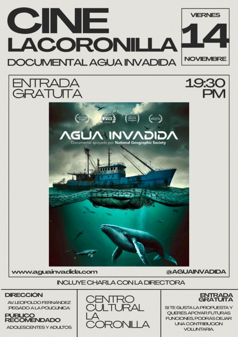 Proyección del documental Agua Invadida en La Coronilla