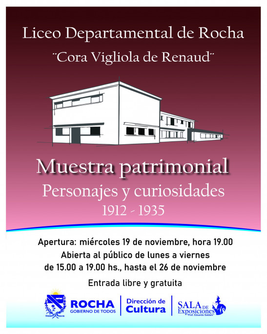 Muestra Patrimonial del Liceo Departamental de Rocha 1912-1935