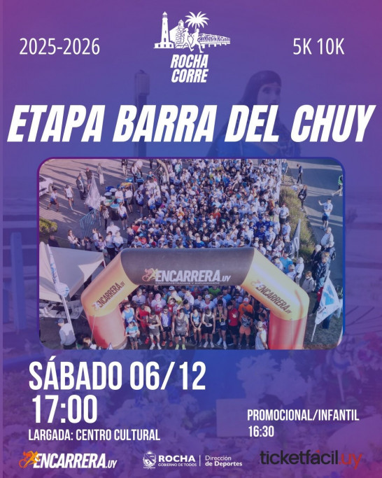 4ta. etapa Rocha Corre 5K y 10K en Barra del Chuy