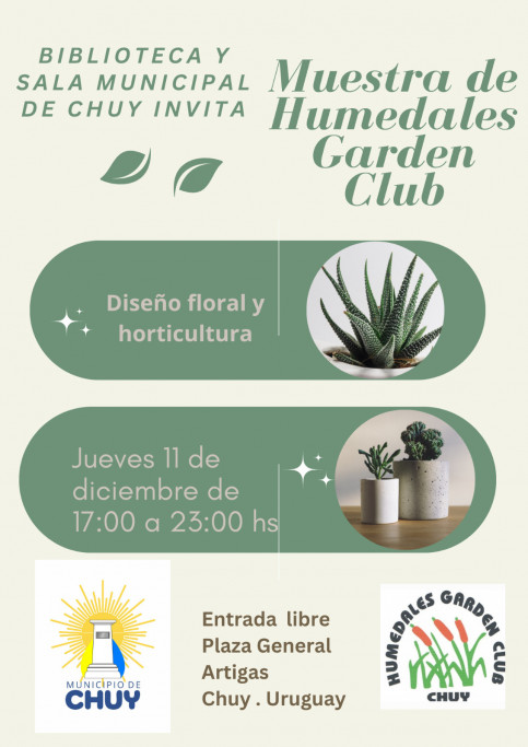 Muestra de Humedales Garden Club en Chuy