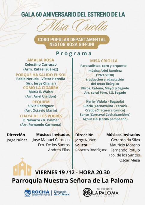Gala 60 Aniversario del Estreno de la Misa Criolla – La Paloma