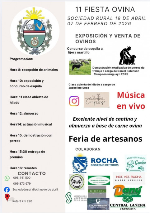 11° Fiesta Ovina – Sociedad Rural 19 de Abril
