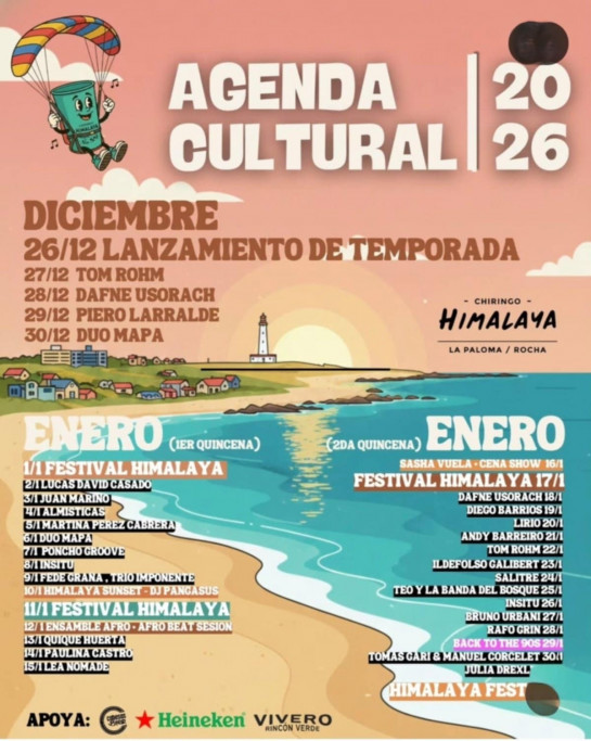 Chiringo Himalaya en La Paloma – Agenda de espectáculos verano 2025-2026