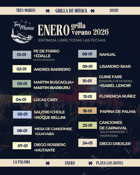 Música en Tres Marías Parador en La Paloma