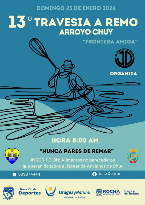 13° Travesía a Remo por el Arroyo Chuy – Enero 2026