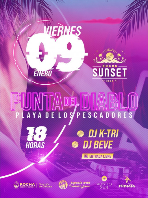 Rocha Sunset Enero 2026 en Punta del Diablo