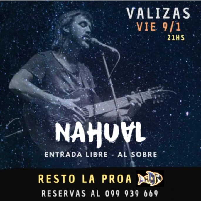 Música en vivo: Nahual en Resto La Proa Valizas
