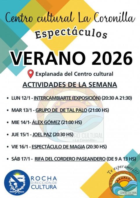 Agenda de espectáculos en La Coronilla