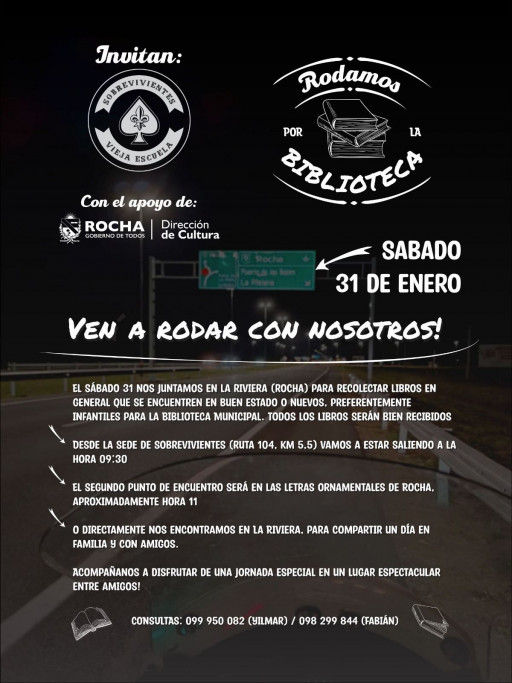 Rodamos por la Biblioteca: rodada solidaria en La Riviera