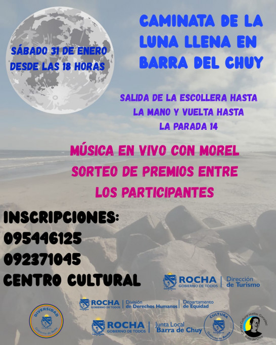 Caminata de la Luna Llena en Barra del Chuy