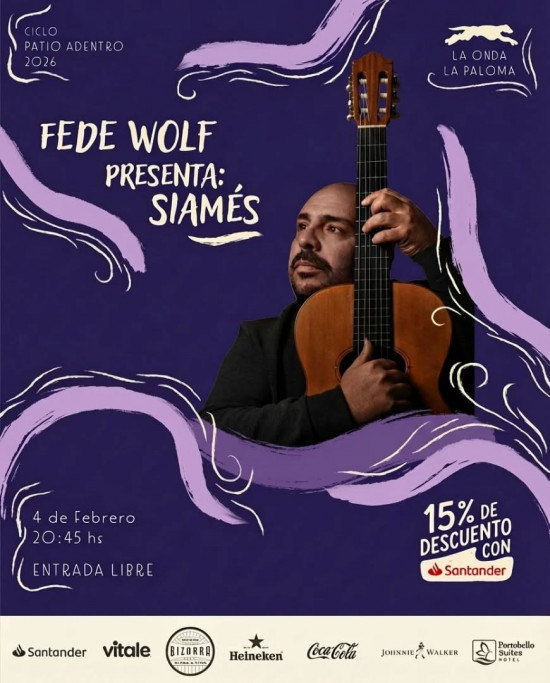 Ciclo Patio Adentro 2026: Fede Wolf presenta “Siames”