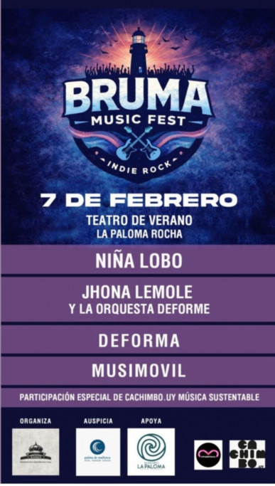 Bruma Music Fest en La Paloma - musica en vivo