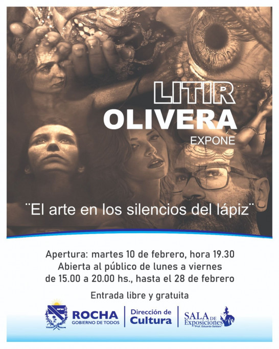 Litir Olivera expone "El arte en los silencios del lápiz" en Rocha