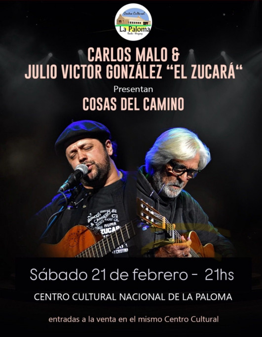 Carlos Malo y Julio Víctor González “El Zucará” en vivo en La Paloma