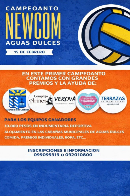 1er. Torneo de Newcom en Aguas Dulces 2026