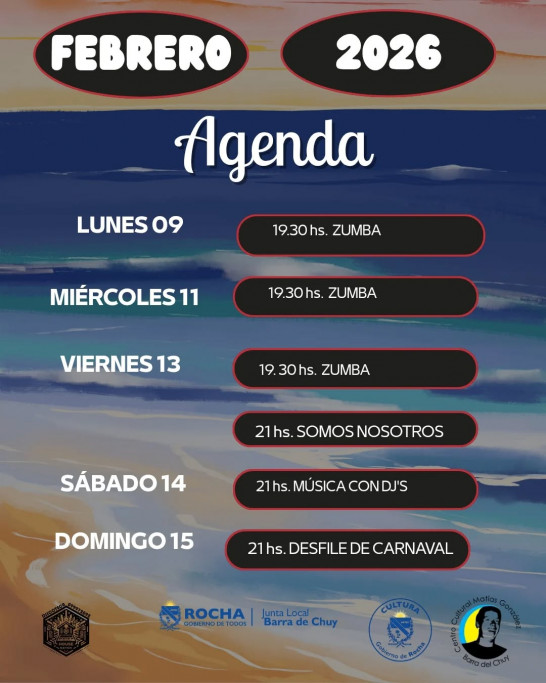 Agenda de Espectáculos en Barra del Chuy 2026