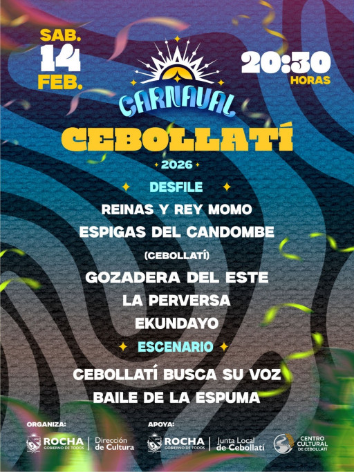 Carnaval y 2ª Edición Fest Espuma en Cebollatí 2026