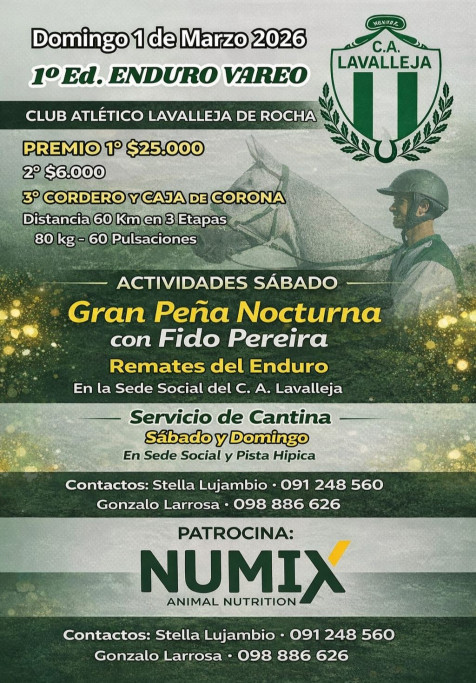 Primera edición del Enduro Vareo en Rocha con peña nocturna.