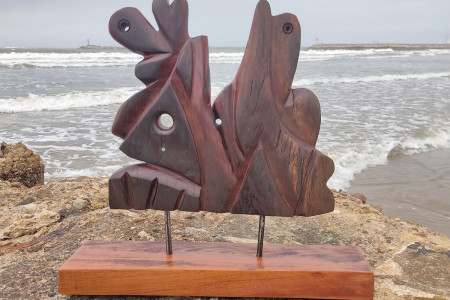 "Gauchamar" arte en madera en Rocha