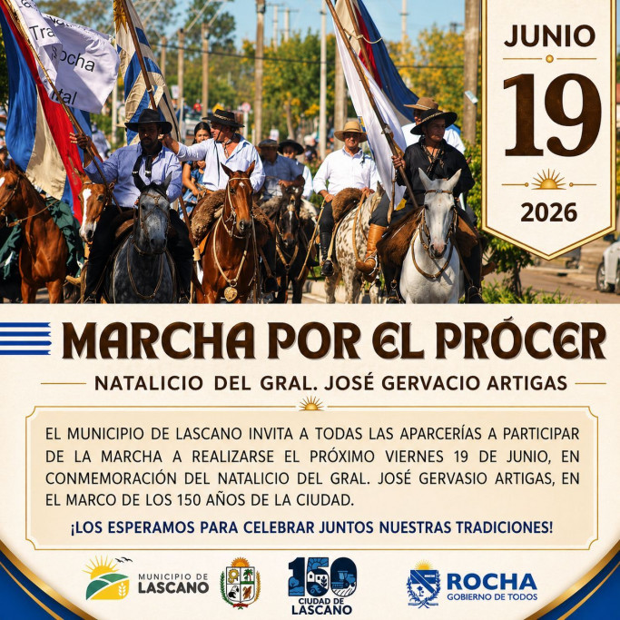 Marcha por el Prócer en Lascano