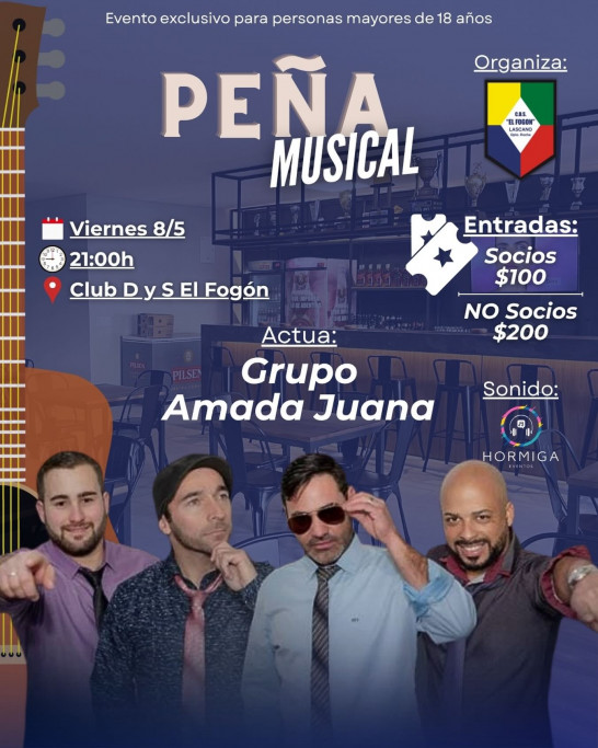 Peña musical en el Fogón en Lascano