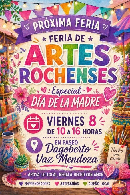 Feria de Artes Rochenses especial Día de la Madre en Rocha