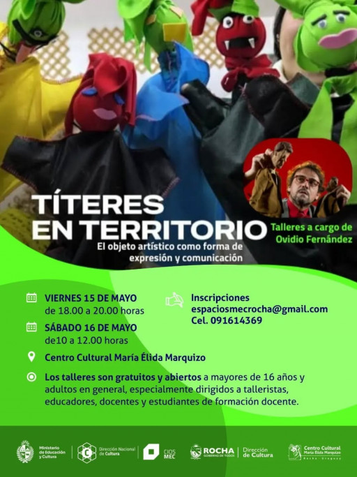 Títeres en Territorio en Rocha - taller