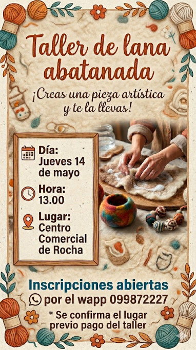 Taller de lana abatanada en Rocha