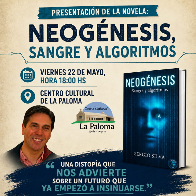 Presentación de la novela Neogénesis, sangre y algoritmos en La Paloma