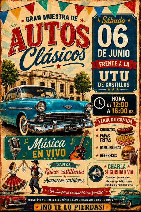 Muestra de Autos Clásicos en Castillos