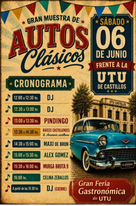 Muestra de Autos Clásicos en Castillos