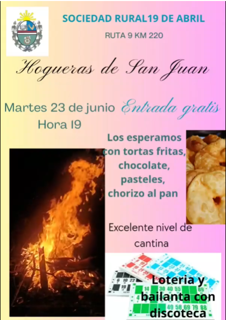 Hogueras de San Juan en Rocha