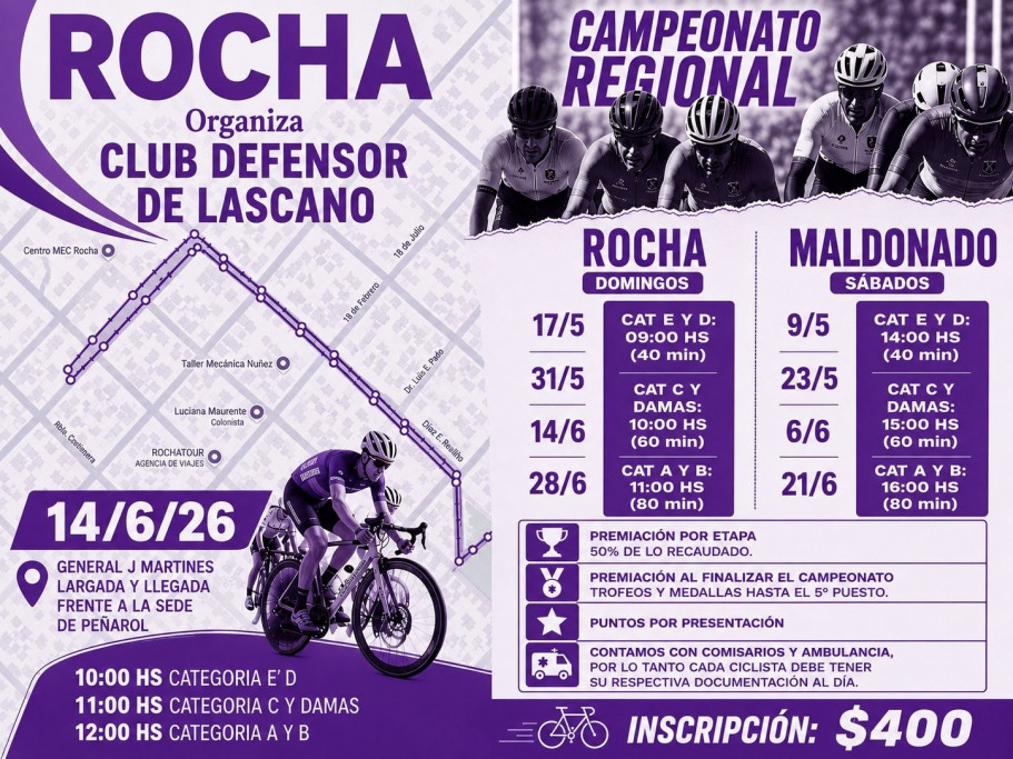 Campeonato Regional de Ciclismo en Rocha