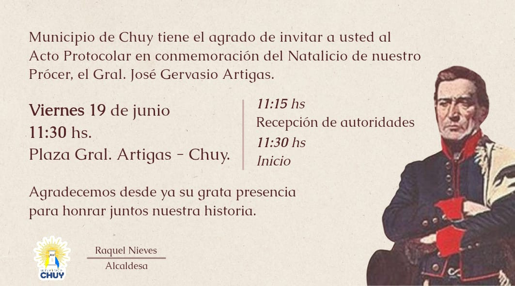 Acto protocolar del Natalicio de Artigas