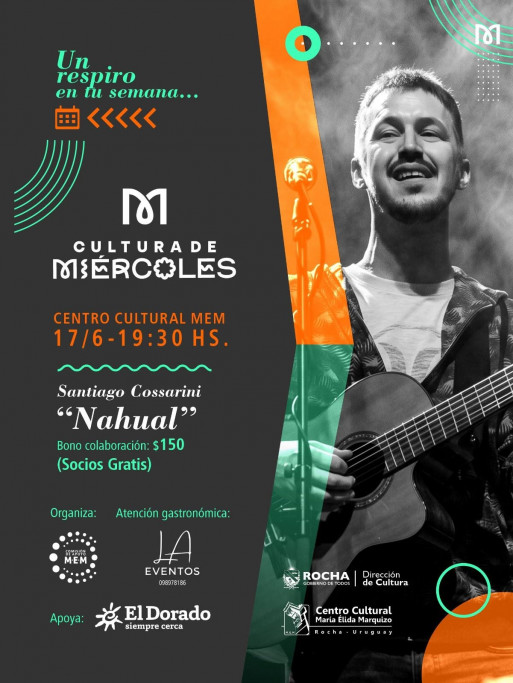 Santiago Cossarini presenta "Nahual" en Rocha