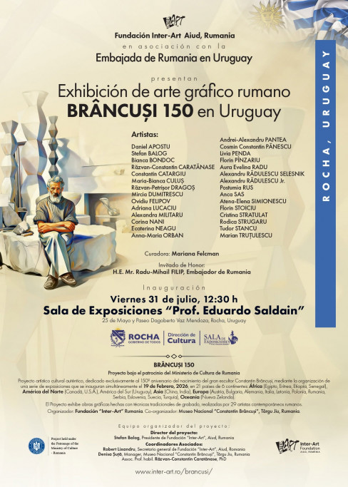 Exhibición de arte gráfico rumano "Brancusi 150 en Uruguay" – Rocha