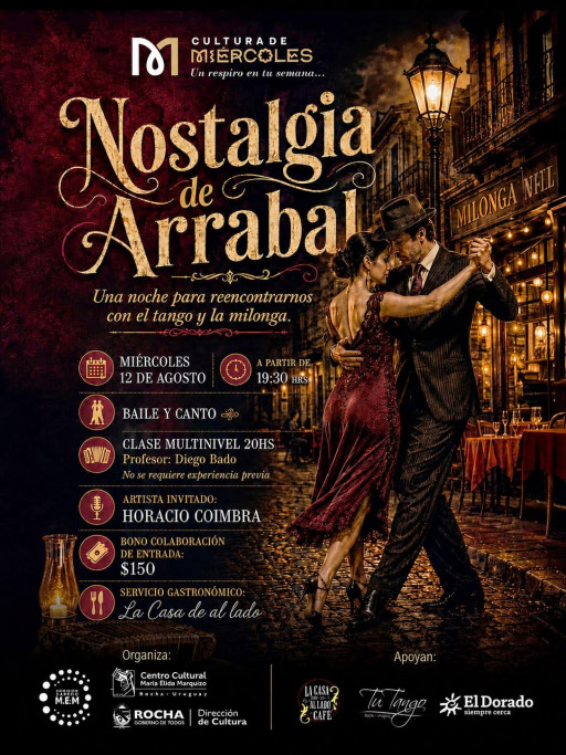 Cultura de Miércoles: "Nostalgia de Arrabal", noche de tango y milonga en Rocha