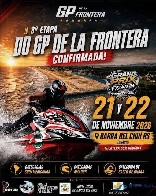 3.ª Etapa del Grand Prix de la Frontera: Campeonato Sudamericano de Jet Ski en Barra do Chuí
