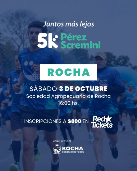 Carrera 5K Fundación Pérez Scremini en Rocha 2026: carrera solidaria contra el cáncer infantil