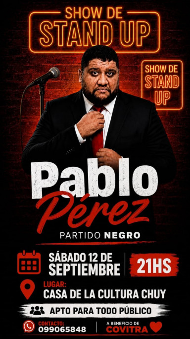 Show de Stand Up "Partido Negro" de Pablo Pérez en Chuy