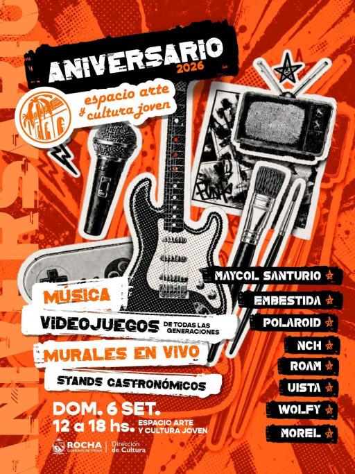 Aniversario Espacio Arte y Cultura Joven | Música, arte y cultura en Rocha
