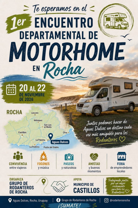 1er. Encuentro Departamental de Motorhome | Encuentro de viajeros en Aguas Dulces
