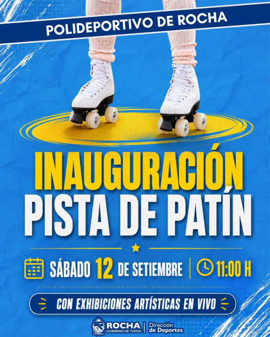 Inauguración Pista de Patín | Exhibiciones de patín y música en Rocha
