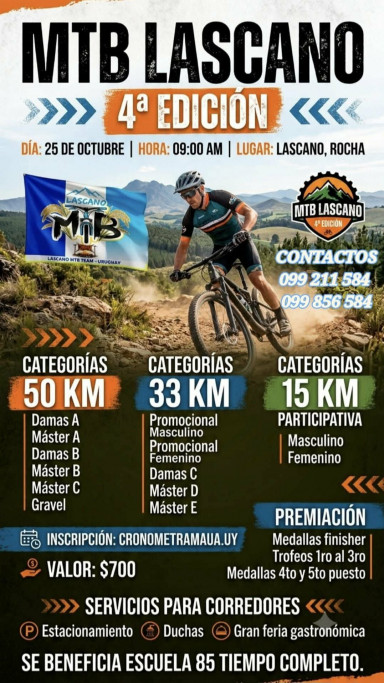 4a. Edición MTB Lascano | Ciclismo de montaña