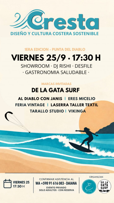 1.ª Edición Cresta | Diseño y cultura costera sostenible en Punta del Diablo