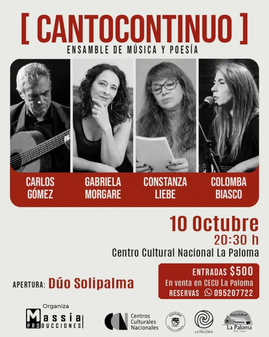 Cantocontinuo | Ensamble de música y poesía en La Paloma